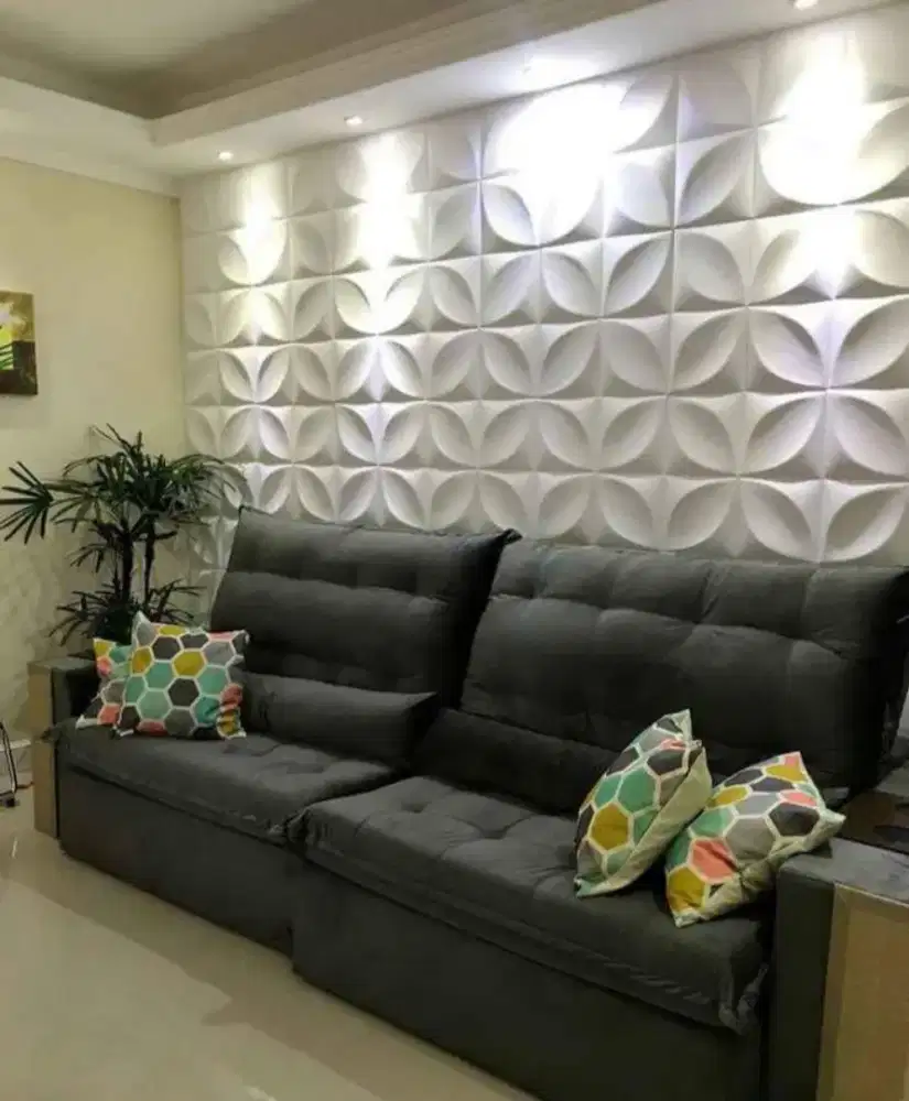 Roster beton panel dinding 3D bata tempel