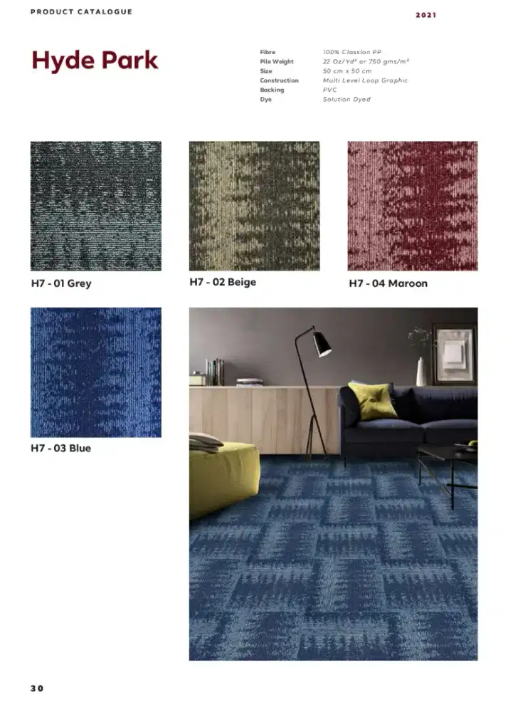 Karpet tile HYDE PARK size 50x50