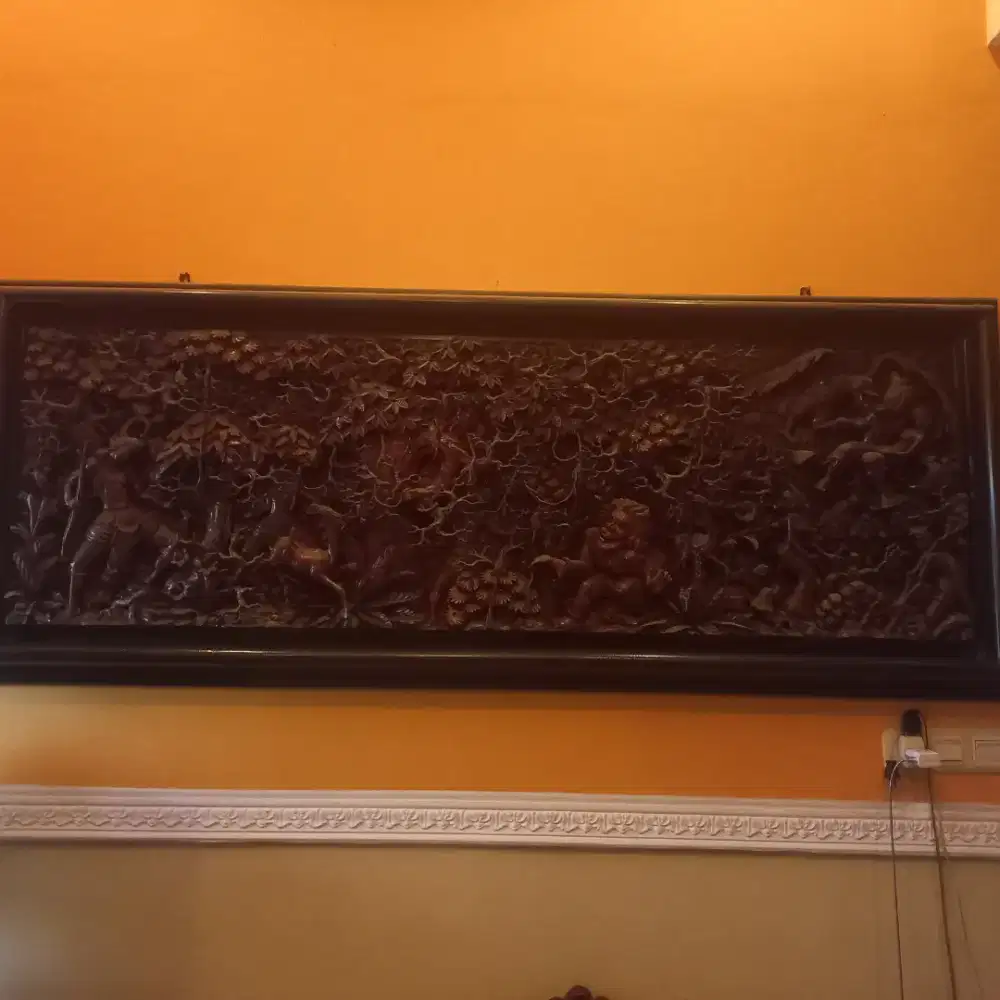 Jual Relief kayu jati 3 D