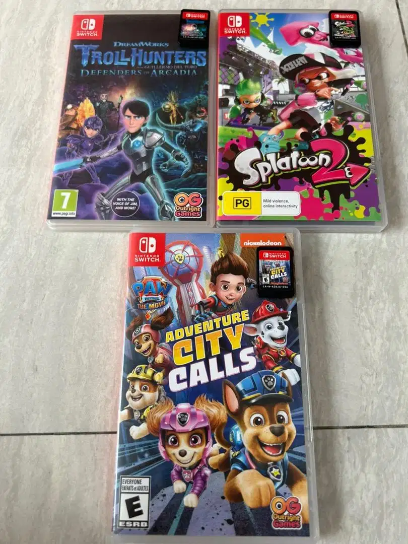 Kaset Catridge Nintendo Switch Paw Patrol, Troll Hunter, Splatoon 2