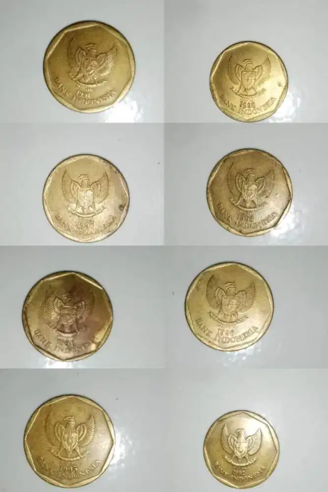 Koin Rp100,00 seri urutan Th 1991-1998