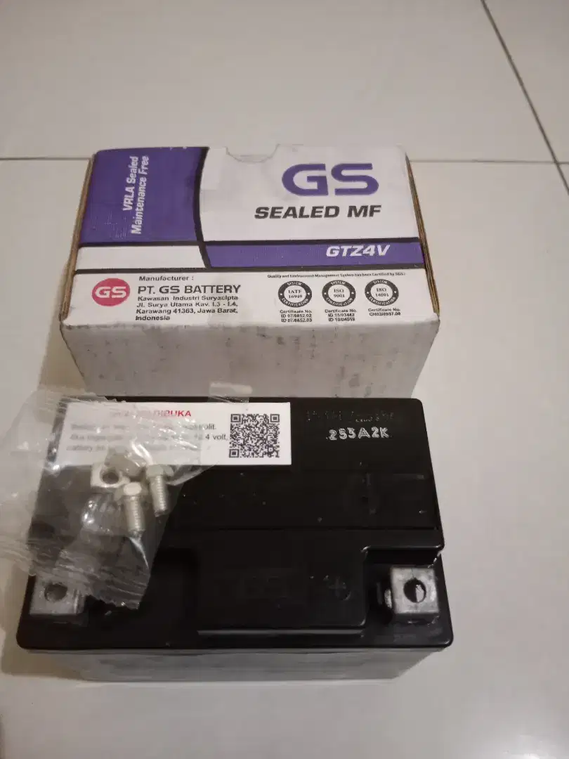 Accu/Aki Kering Motor GS 3A GTZ4V 100% BARU ORIGINAL beat/vario 110