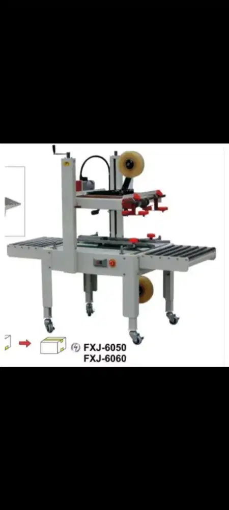 Cuci gudang New GETRA Carton Sealer (Top& bottom Drive belt) FXJ-6050