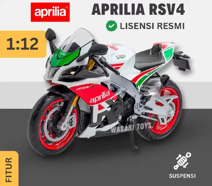 Diecast Motor Sport Aprilia Livery Italy Misano 1/12