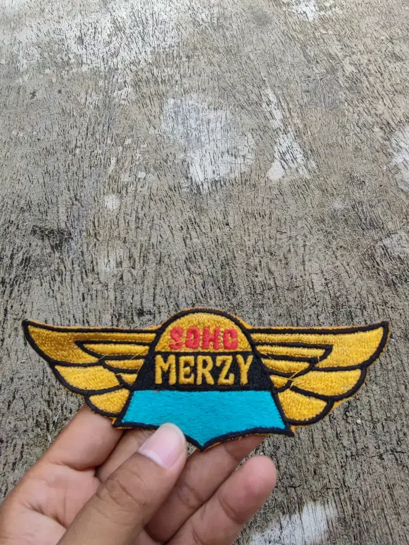 Emblem Bordir Vintage Logo Kawasaki Binter Merzy