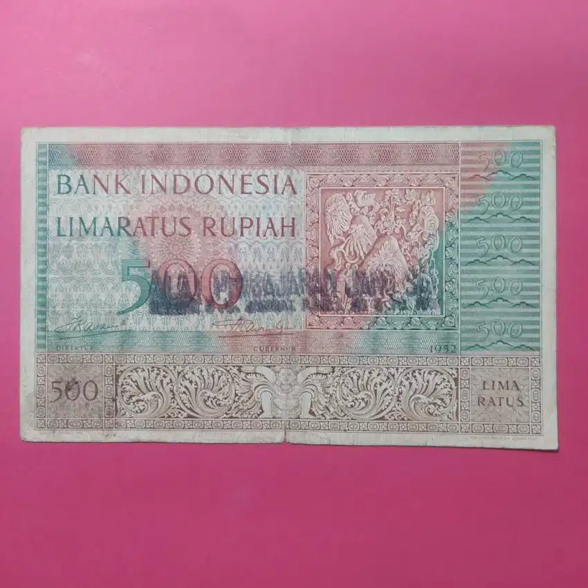 Uang Kuno Kertas Rp 500 Tahun 1952