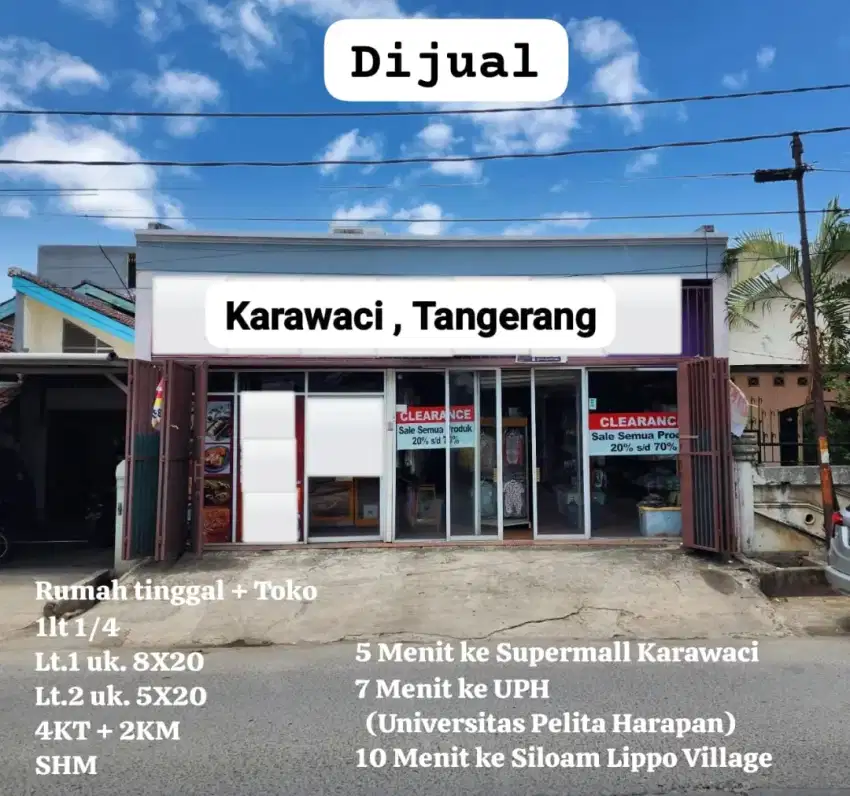 RUMAH PINGGIR JALAN UTAMA HRG PASARAN 5 THN LALU ,Perumnas 3-Karawaci