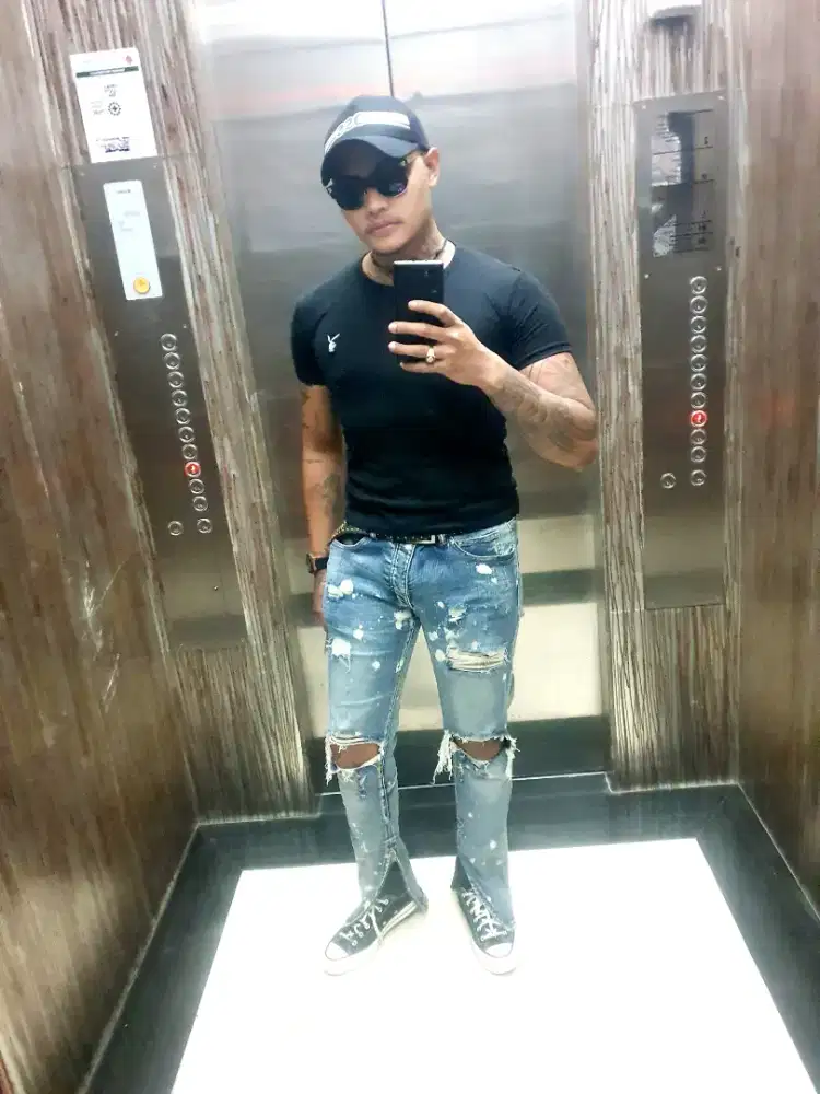 MnML jeans ripped bikers authentic rare colection