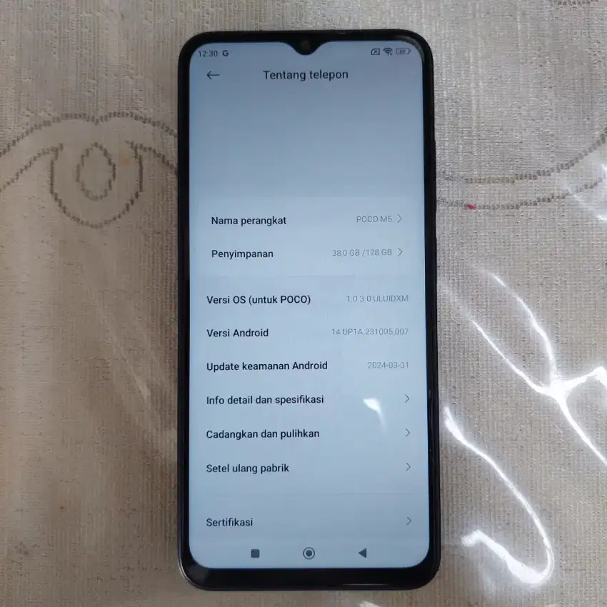 Handphone Xiaomi Poco M5 4/128 second/bekas