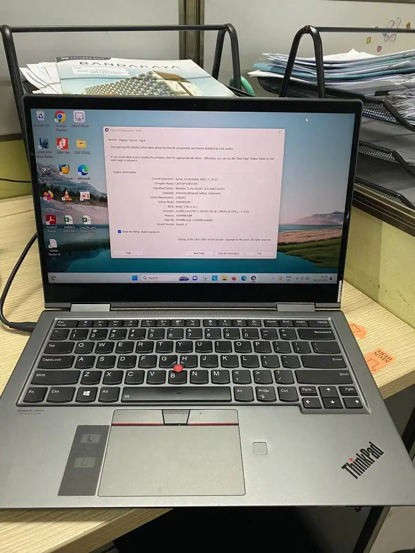 DIJUAL LENOVO THINKPAD X1 YOGA SPEK TINGGI TOUCHSCREEN (harga nego)