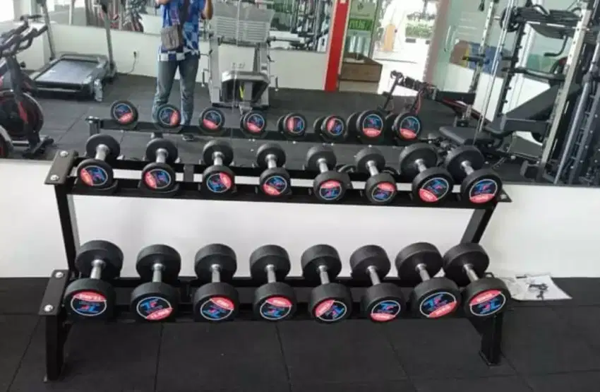 Alat fitness dumble set rack besar