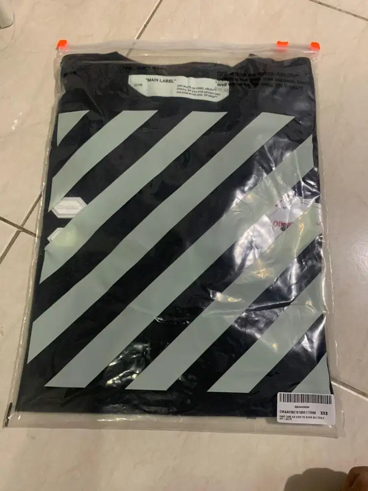 baju off white original hitam