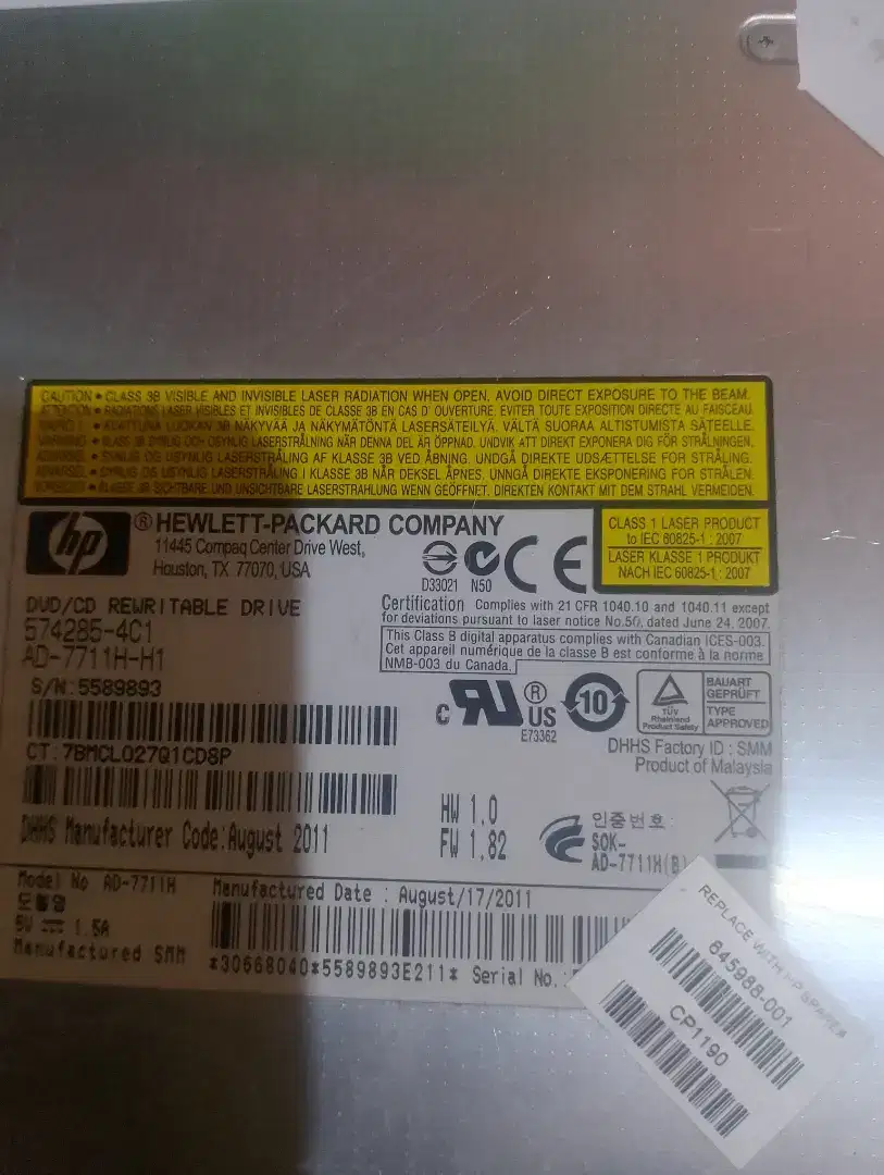 DVD RW ext laptop Hp 431