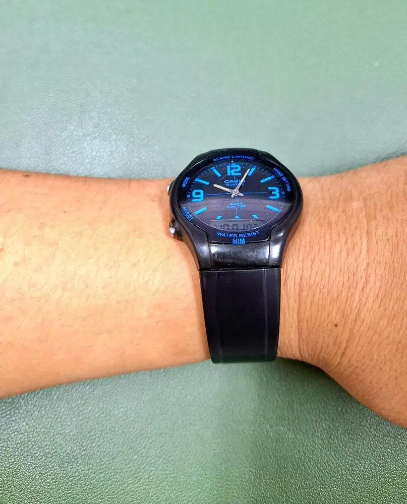 Casio AW 90H chrono aktif warna biru