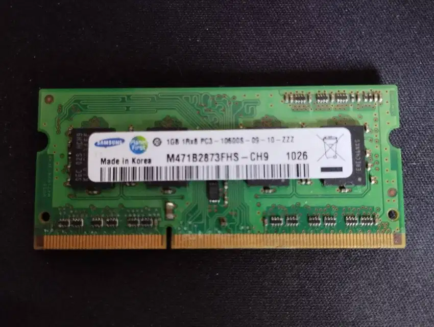 Memory Sodimm 1gb DDR3 PC 10600 Samsung