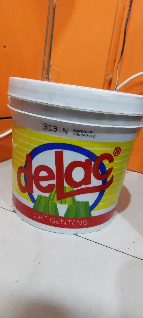 cat genteng delac warna merah 3,5kg paket komplit murah