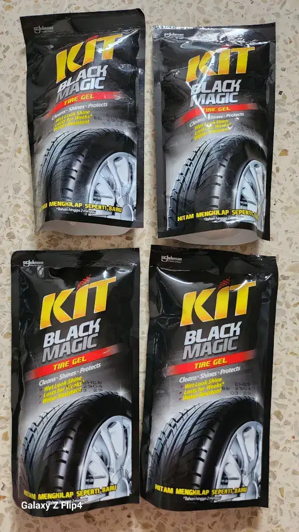 Kit Black Magic Tire Gel Pouch 180ml (4pcs)