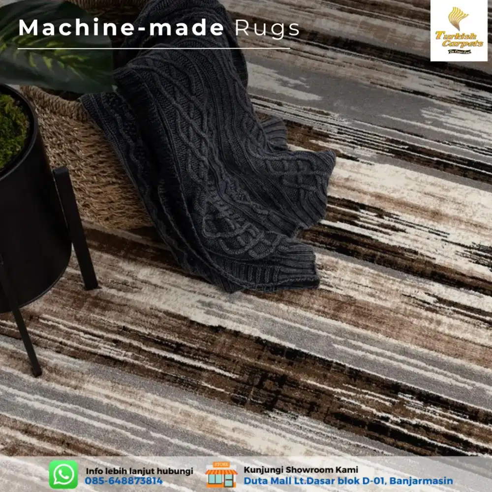 KARPET BERGAYA DESAIN INDUSTRIAL WOOD
