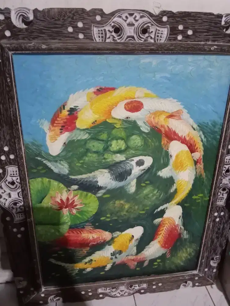Lukisan 9 ikan koi
