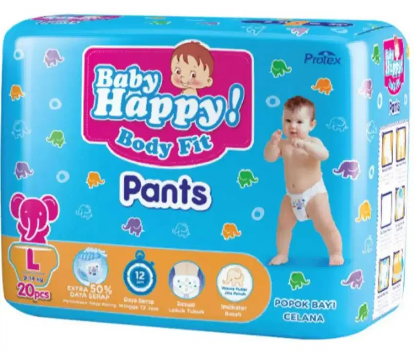 Baby Happy Body Fit Pants Popok Celana L-20