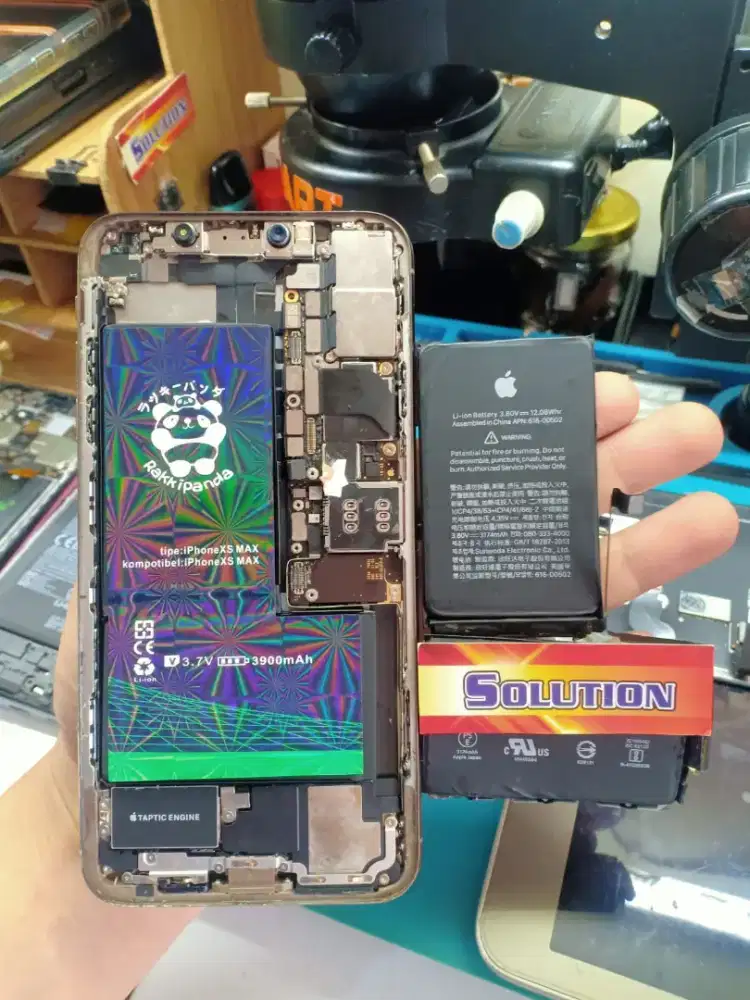 BATERAI BATTERE BATTERY RAKKIPANDA IPHONE XS MAX + PASANG