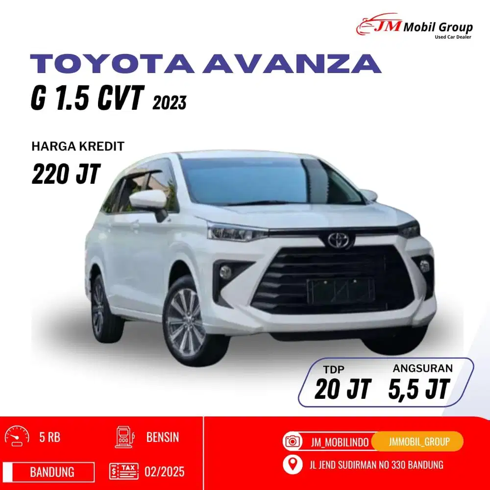 Tdp Jt Toyota Avanza New G Cvt Km K Like New Mobil Bekas