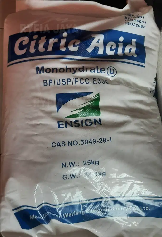 Citric Acid Monohydrate Powder 25kg