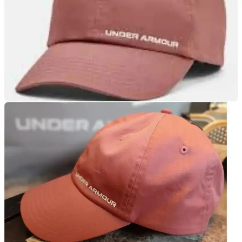 Topi Women's U Armour Favorite Hat Red Fusion Ivory original new baru