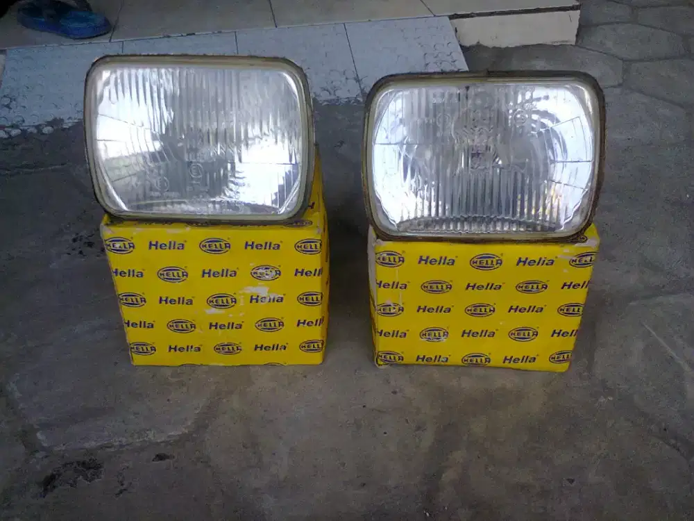 Headlamp hella kotak h4 original germany sepasang
