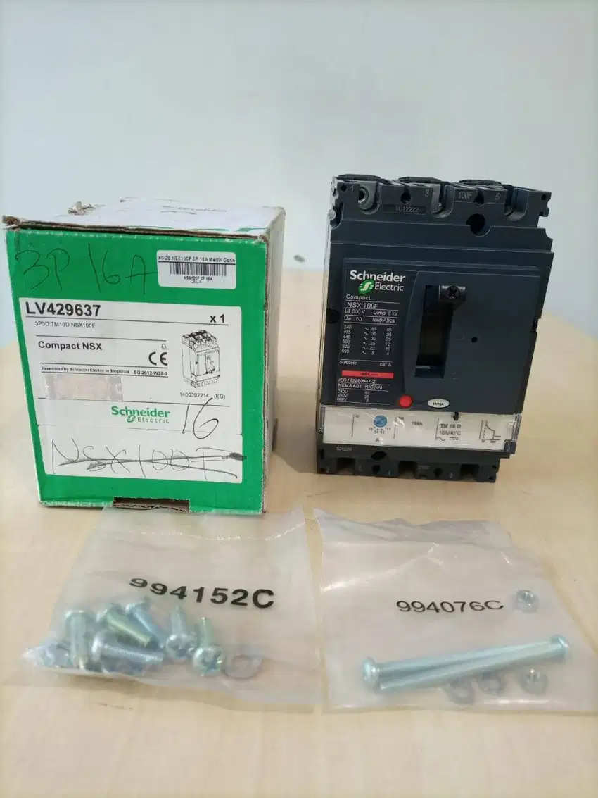 ORIGINAL SCHNEIDER NSX 100F 3P 16A (36kA) TM16D LV429637