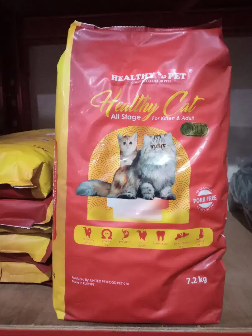 Catfood Healthy cat gold 7,2kg ganti 7,5kg makanan kucing bagus murah