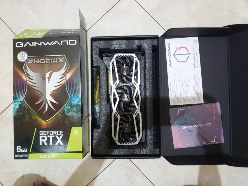 Vga Nvidia Rtx 3070 ti bekas gaming, Fullset No minus, masih segel mur