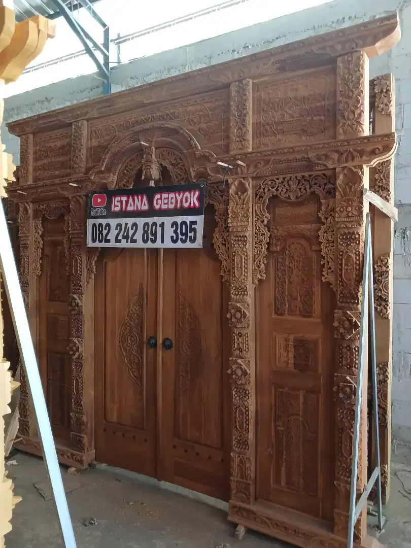 Gebyok 3meter pintu uker Jawa asli
