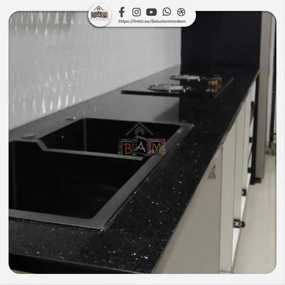 MEJA DAPUR MARMER HITAM