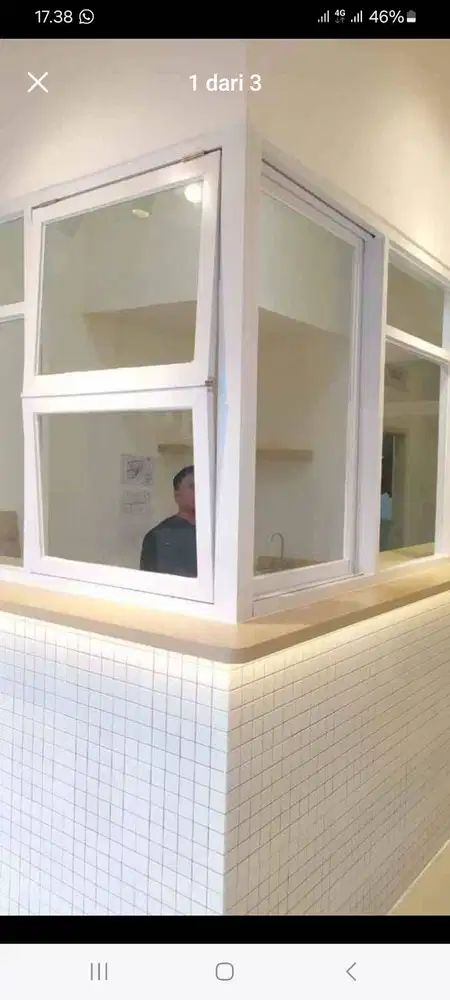 Kusen ALUMINIUM/ PARTISI GYPSUM 2 sisi dan wall molding kanopi kaca