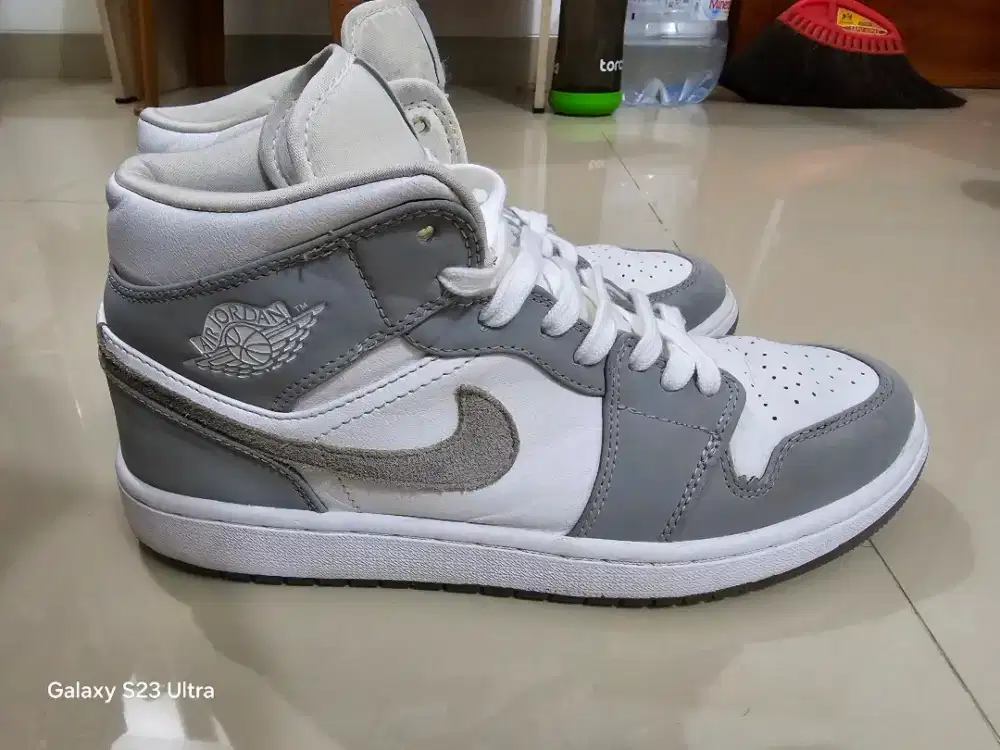 Nike Air Jordan 1 Mid Stealth Sail Grey White