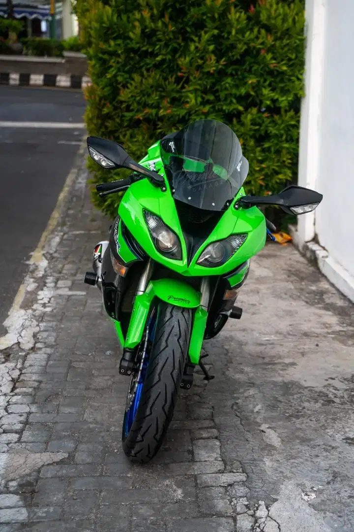 Kawasaki Ninja ZX6r Green Modifikasi HEDON