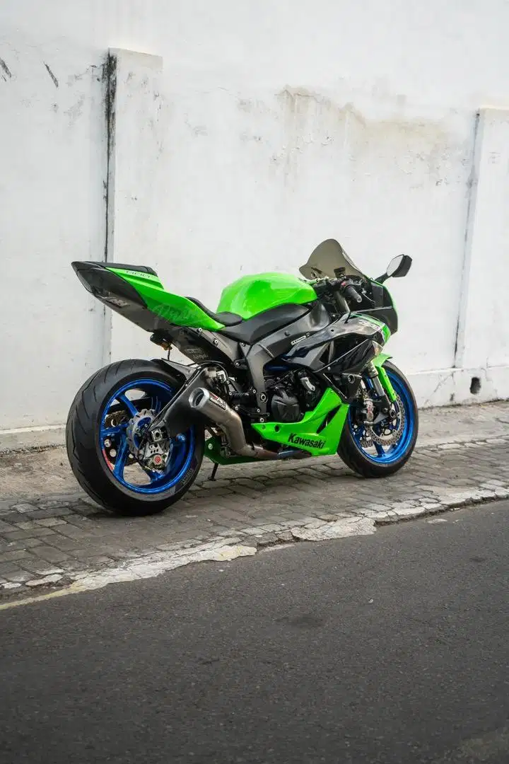 Kawasaki Ninja ZX6r Green 2011 - Modifikasi Hedon 130jt lebih