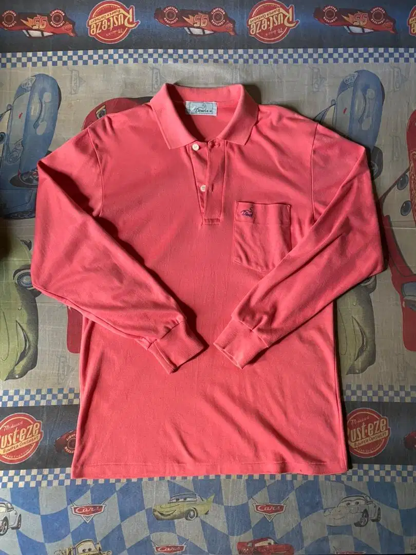 Baju polo shirt lengan panjang katun
