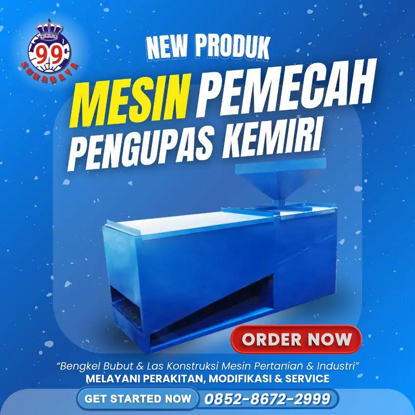 MESIN PEMECAH PENGUPAS KEMIRI TERMURAH