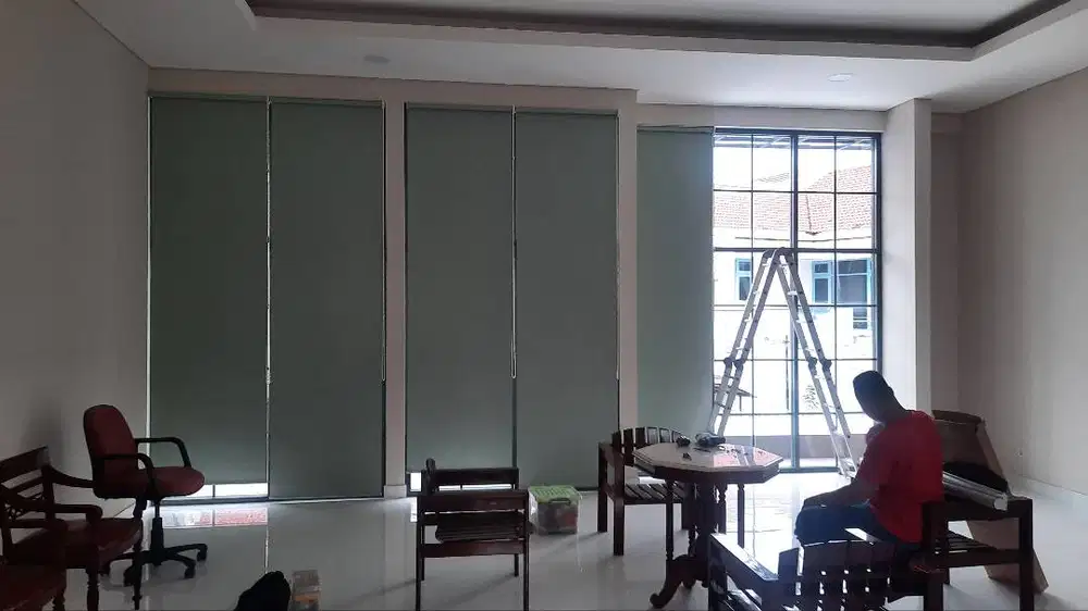 gorden kantor Vertical Blind roller blind Tirai Gulung