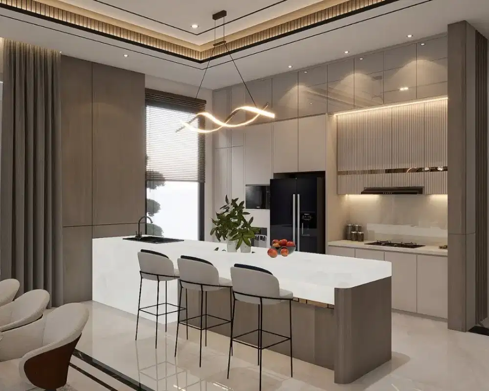 Interior kitchen Set, kamar set ,Backdroop tv minimalis