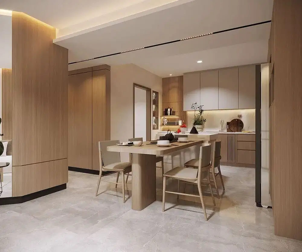 Interior Kitchen set , Kamar set, Backdroop tv dl