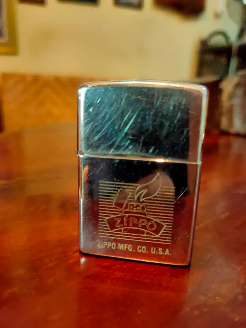 Korek Zippo Chrome Grafir Seri Tahun Romawi Original