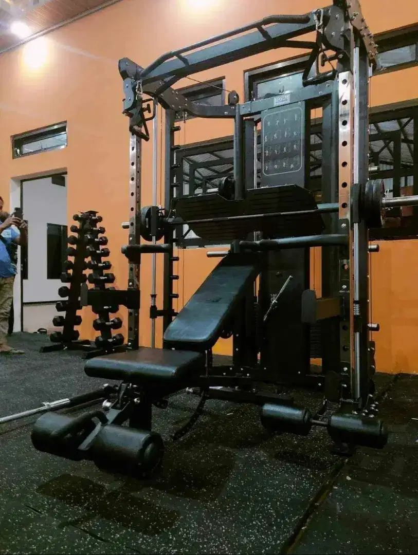 ALAT FITNESS LENGKAP MULTI GYM POWER RACK SMITH MACHINE TOTAL