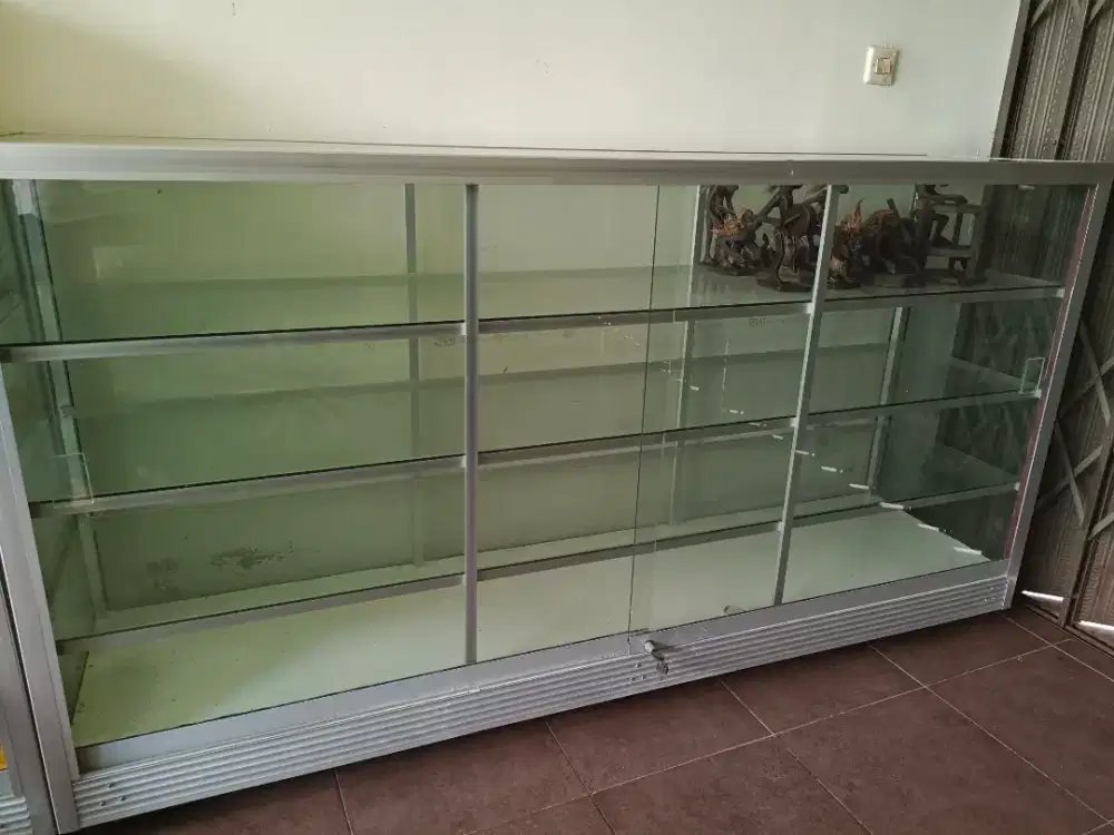 Etalase kaca alumunium uk 200x100x50