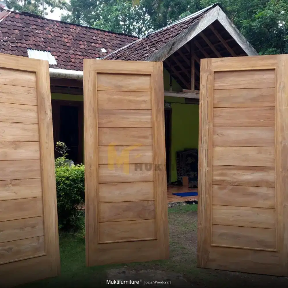 Pintu Jati Minimalis 200x80 ready stock