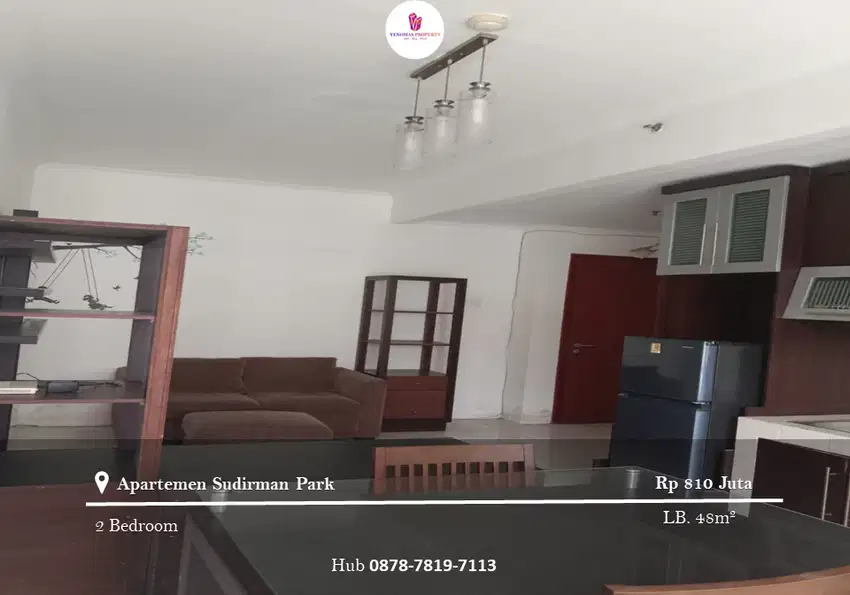 Dijual Apartement Sudirman Park 2 BR Furnished Bagus View Utara