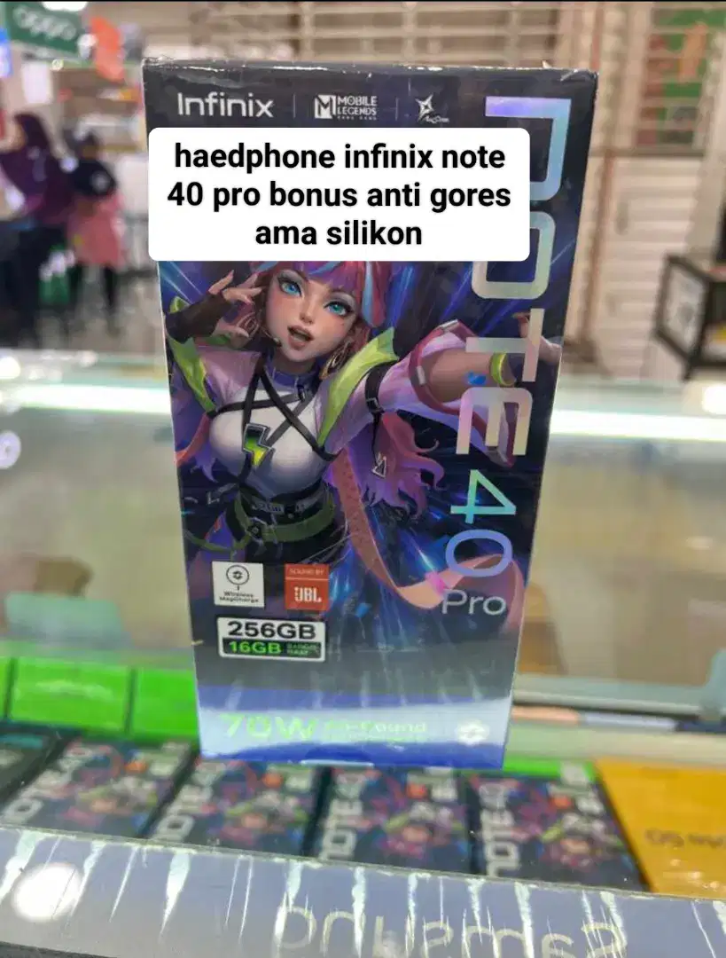 Infinix haedphone note 40 ram 8+8/256 NFC