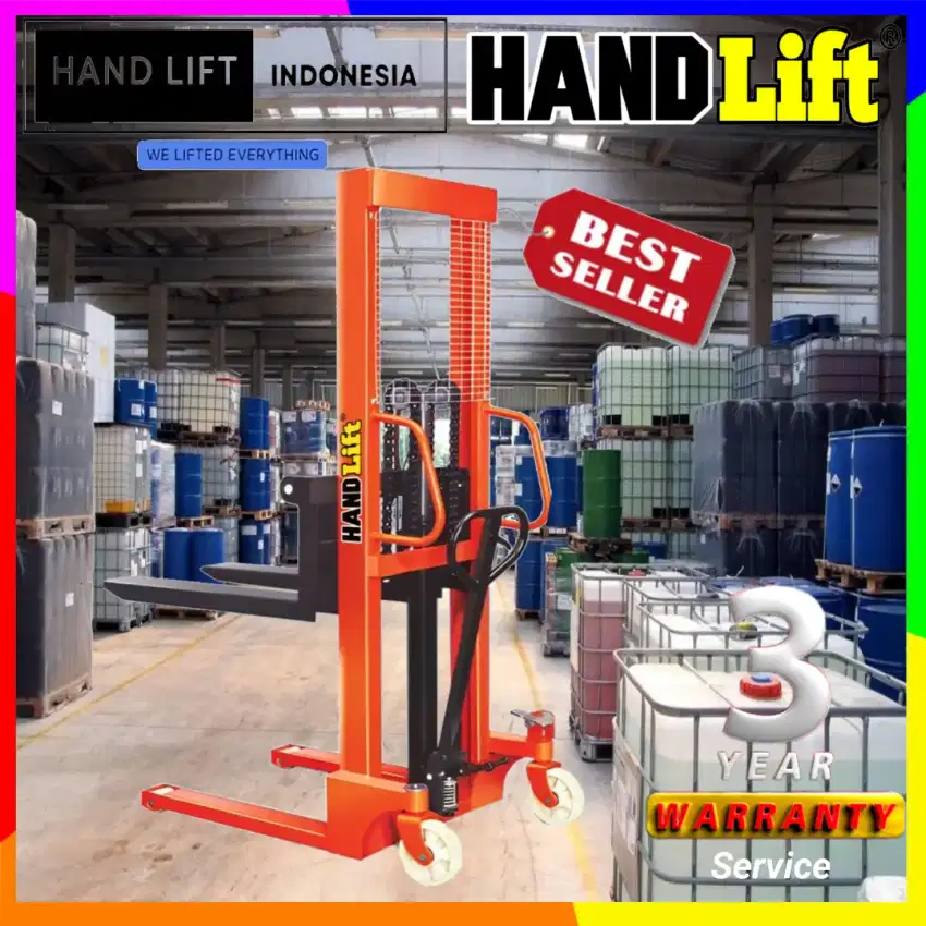 hand stacker ekonomis 1ton/1.6m hand lift hand pallet (Baru)